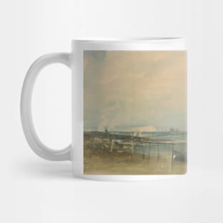 Coast Scene with White Cliffs and Boats on Shore by J.M.W. Turner Mug